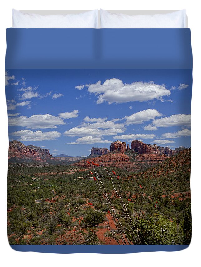 Cathedral Rock Duvet Cover featuring the photograph Cathedral is Calling #1 by Tom Kelly