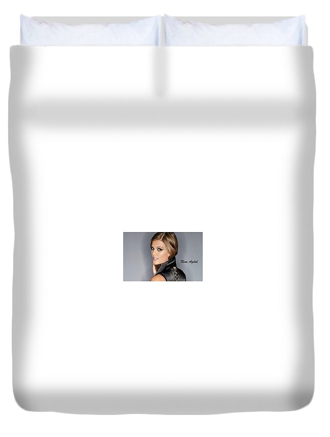 Celebrity Duvet Cover featuring the digital art Celebrity #1 by Super Lovely