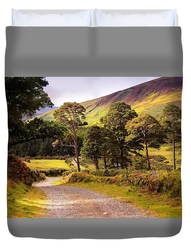 Ireland Duvet Cover featuring the photograph Celtic Spirit. Wicklow Mountains. Ireland by Jenny Rainbow