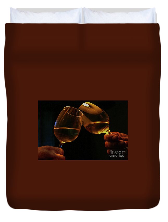 Alcohol Duvet Cover featuring the photograph Cheers #1 by Patricia Hofmeester