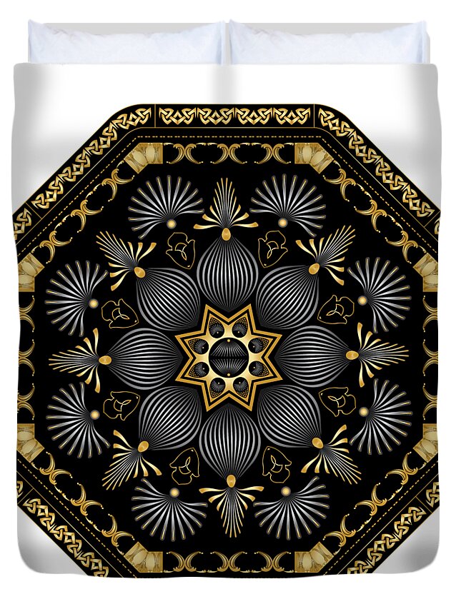 Mandala Duvet Cover featuring the digital art Circularium No. 2616 by Alan Bennington