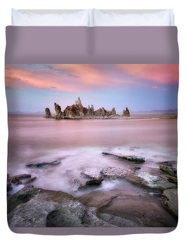 Sunset Duvet Cover featuring the photograph Cotton Candy Skies #1 by Nicki Frates