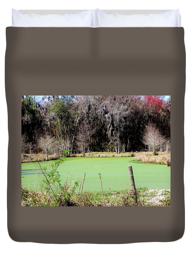 Country Pond Duvet Cover featuring the tapestry - textile Country Pond #1 by Tim Townsend