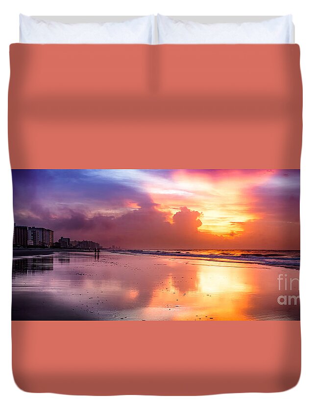 Atlantic Ocean Duvet Cover featuring the photograph Crescent Beach September Morning #2 by David Smith
