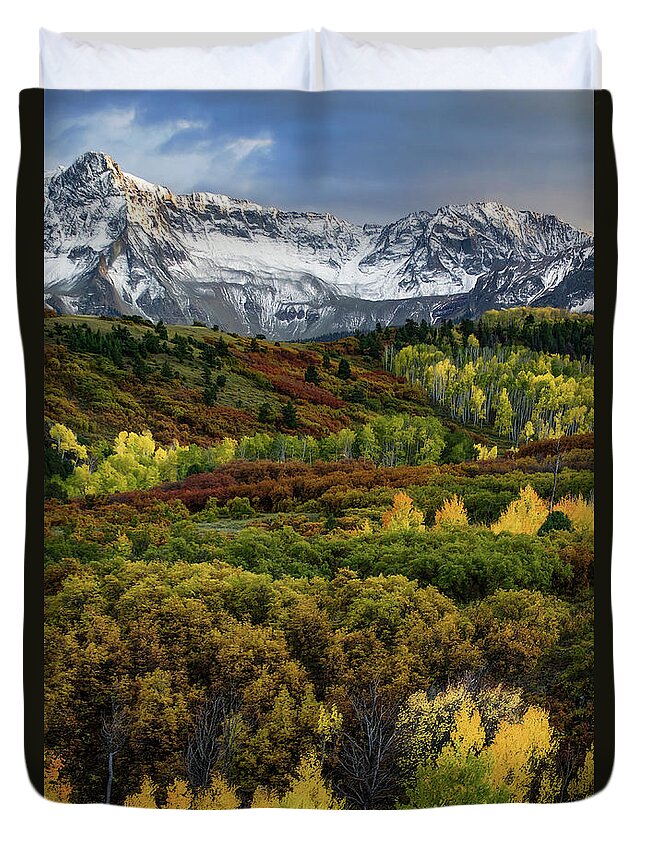 San Juan Mountains Duvet Cover featuring the photograph Dallas Divide #1 by Debra Boucher