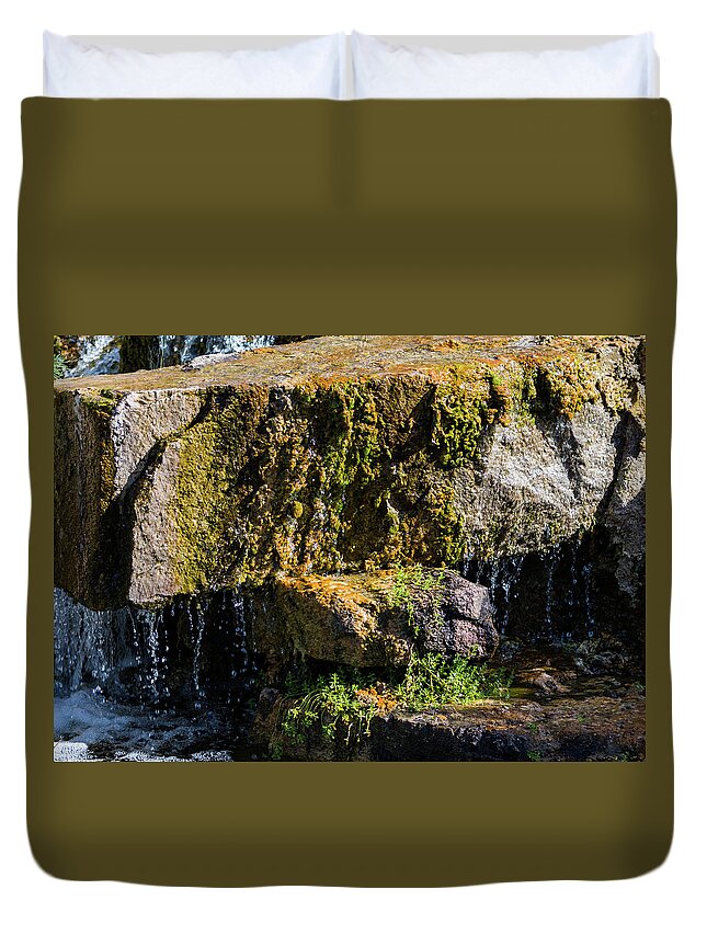 Waterfall Duvet Cover featuring the photograph Desert Waterfall 2 by Douglas Killourie