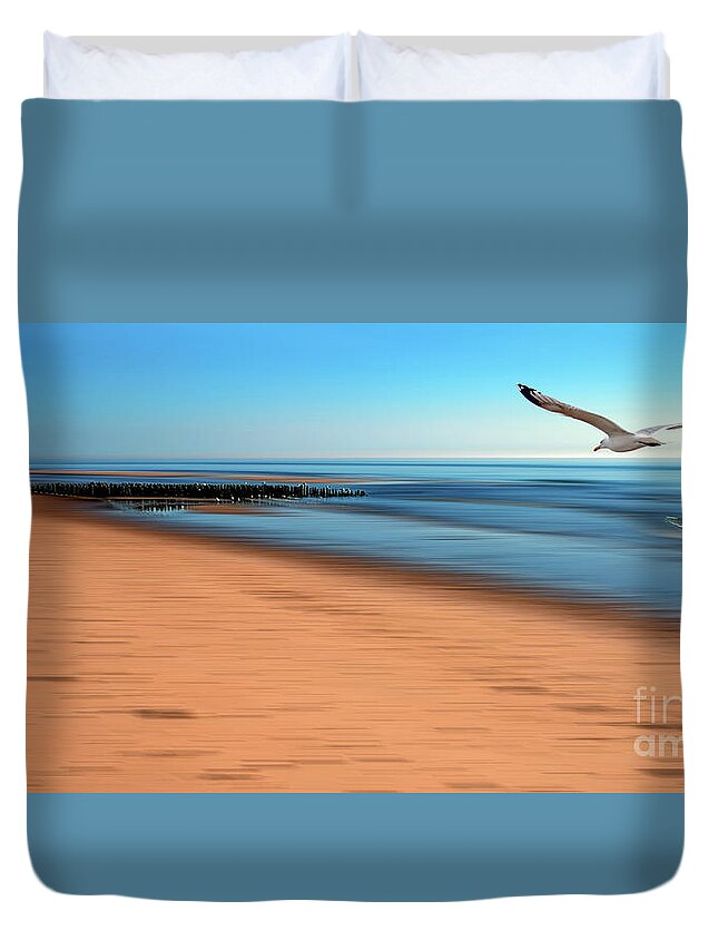 Beach Duvet Cover featuring the photograph Desire Light #1 by Hannes Cmarits