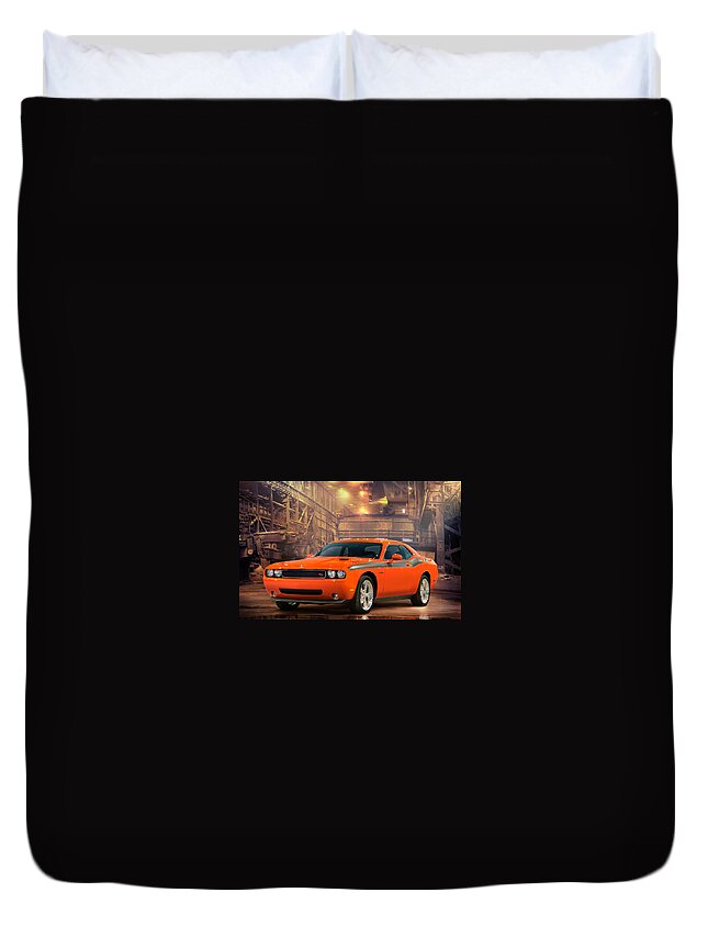 Dodge Duvet Cover featuring the photograph Dodge #1 by Mariel Mcmeeking