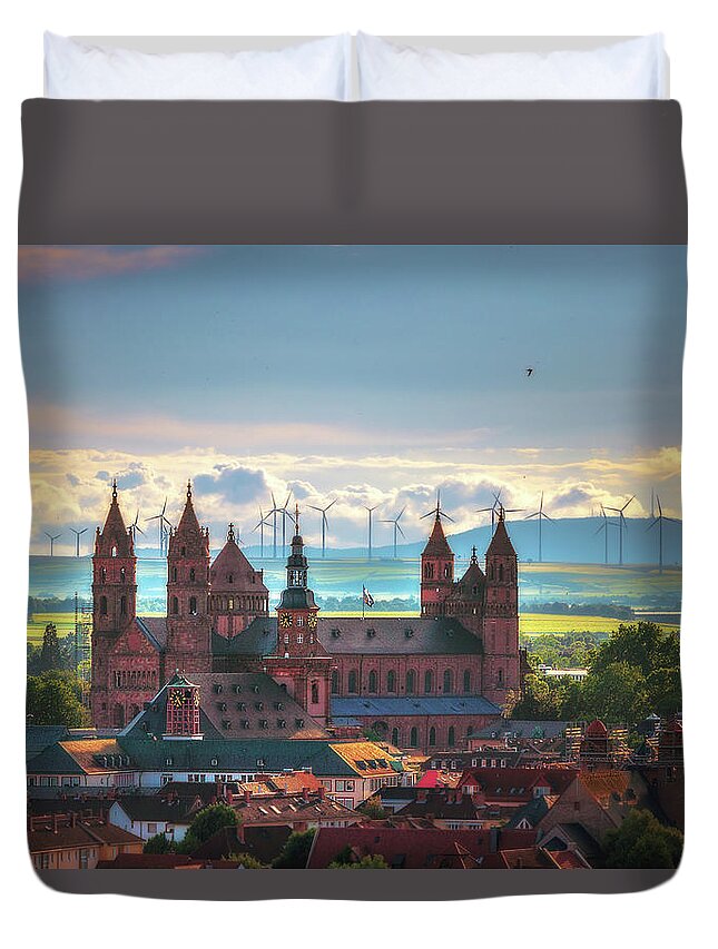 Dom Duvet Cover featuring the photograph Dom St. Peter zu Worms by Marc Braner
