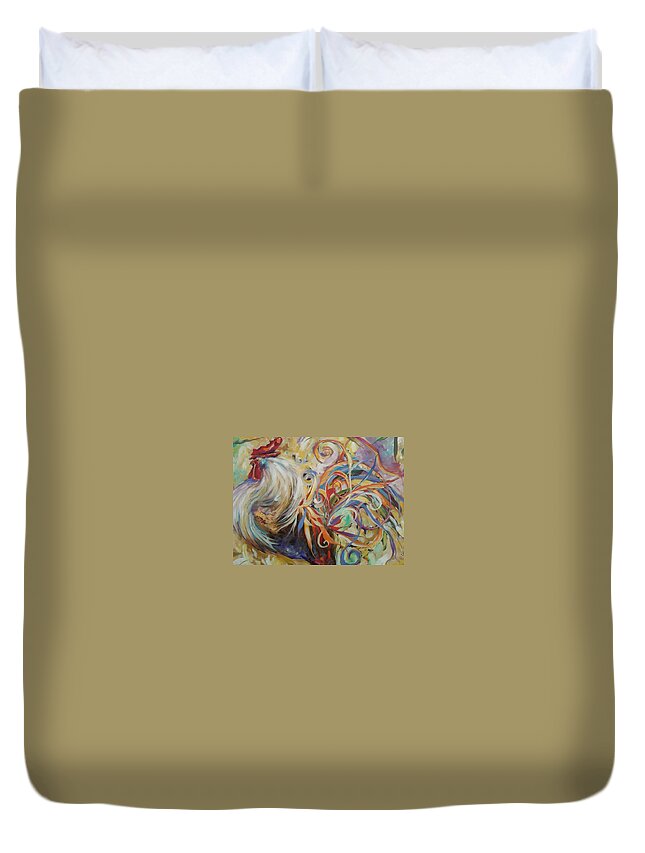 Animal Duvet Cover featuring the painting Doodle do #1 by Heather Roddy