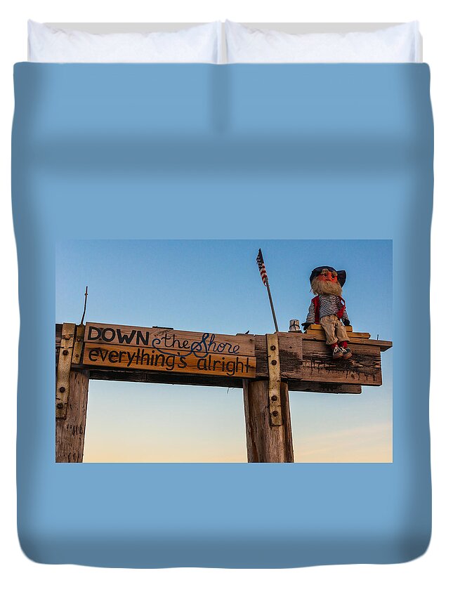 New Jersey Duvet Cover featuring the photograph Down the Shore #1 by Kristopher Schoenleber