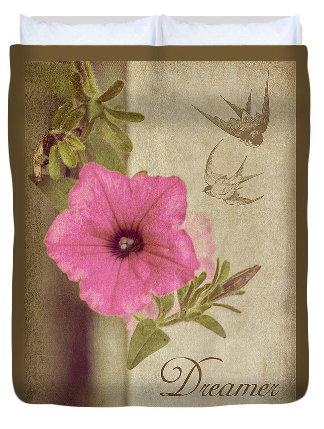 Petunia Duvet Cover featuring the photograph Dreamer by Cathy Kovarik