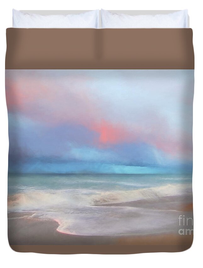 Storm Duvet Cover featuring the photograph Emerald Isle North Carolina #2 by Mim White