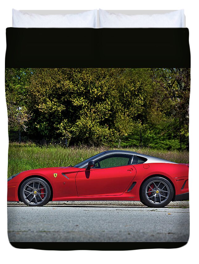 F12 Duvet Cover featuring the photograph #Ferrari #599GTO #Print #1 by ItzKirb Photography
