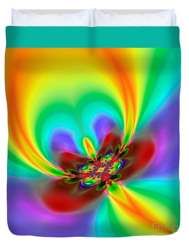 Abstract Duvet Cover featuring the digital art Flexibility 49F1 #1 by Rolf Bertram