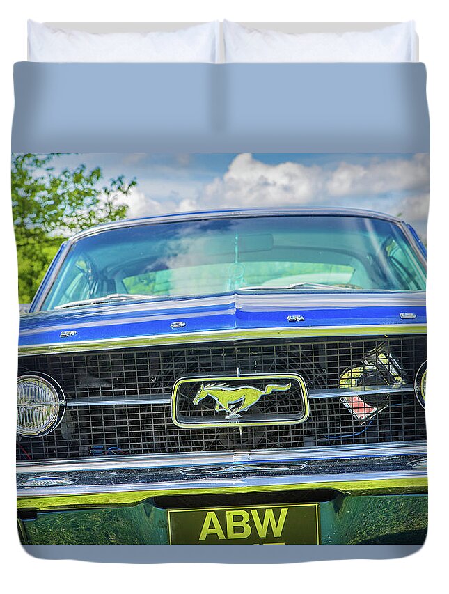 Ford Mustang Duvet Cover featuring the photograph Ford Mustang #1 by Ed James