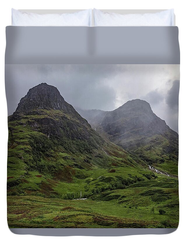 Three Sisters Duvet Cover featuring the photograph Glencoe - Scotland #1 by Joana Kruse