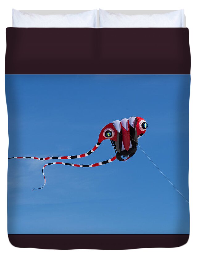 Kite Duvet Cover featuring the photograph Go Fly a Kite #1 by David Kay
