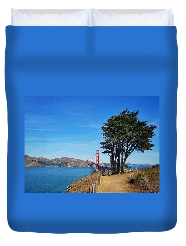 California Duvet Cover featuring the photograph Golden Gate Bridge #1 by Mary Capriole