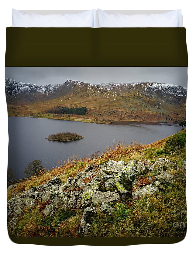 Cumbria Duvet Cover featuring the photograph Haweswater by Smart Aviation