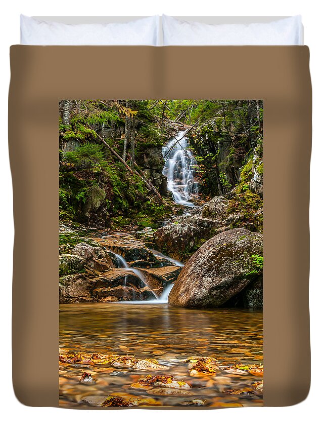 New England Duvet Cover featuring the photograph Hidden Gold #1 by Brenda Jacobs