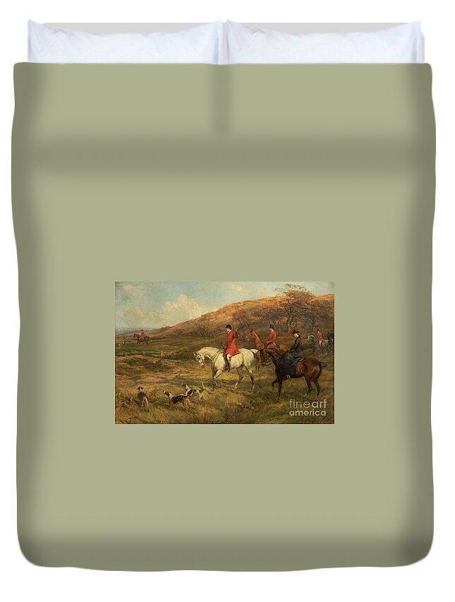 Hunting Scene Duvet Cover For Sale By Heywood Hardy