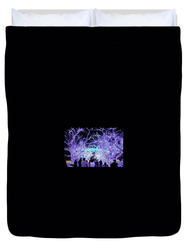 Japan Duvet Cover featuring the photograph Illumination #1 by Street Fashion News