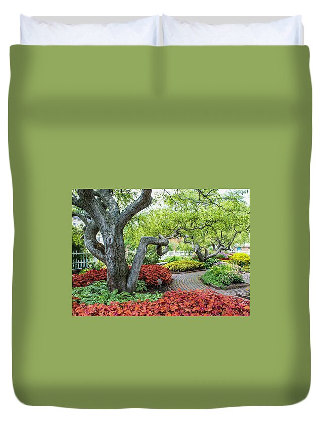 Garden Duvet Cover featuring the photograph In the Garden #1 by Lois Lepisto