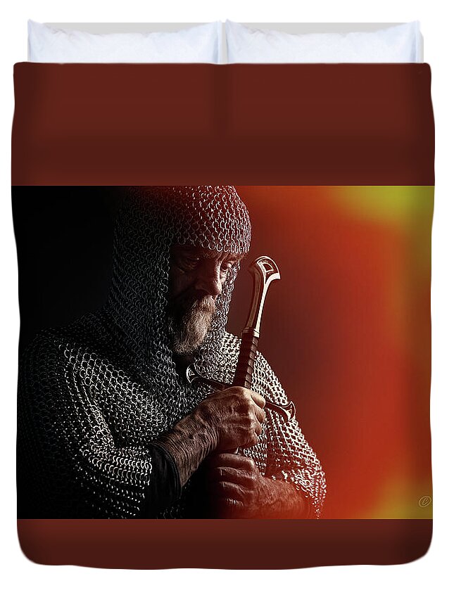 Fotofoxes Duvet Cover featuring the photograph Knight #1 by Alexander Fedin