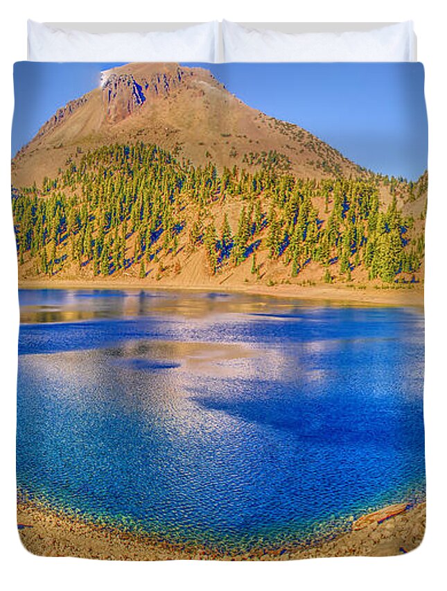 California Duvet Cover featuring the photograph Lake Helen Lassen Volcanic Park #1 by LeeAnn McLaneGoetz McLaneGoetzStudioLLCcom