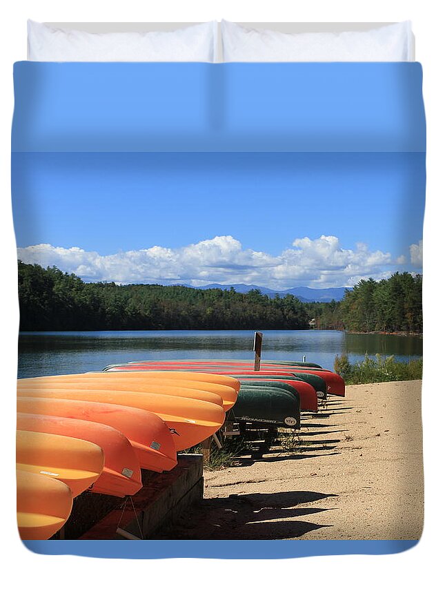 Lake James State Park Duvet Cover featuring the photograph Lake James #1 by Karen Ruhl