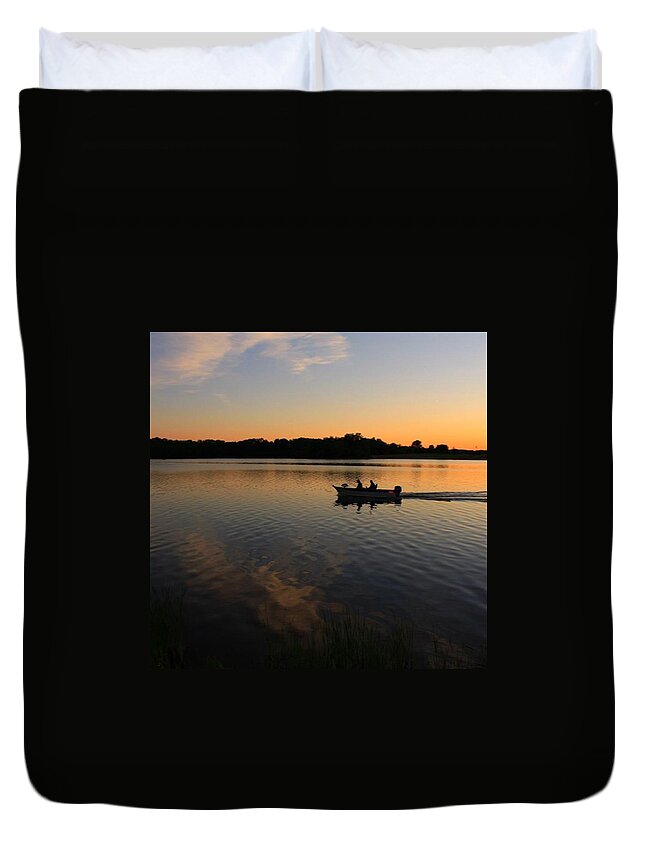  Duvet Cover featuring the photograph Lakeside Reflections #1 by Robert Carey