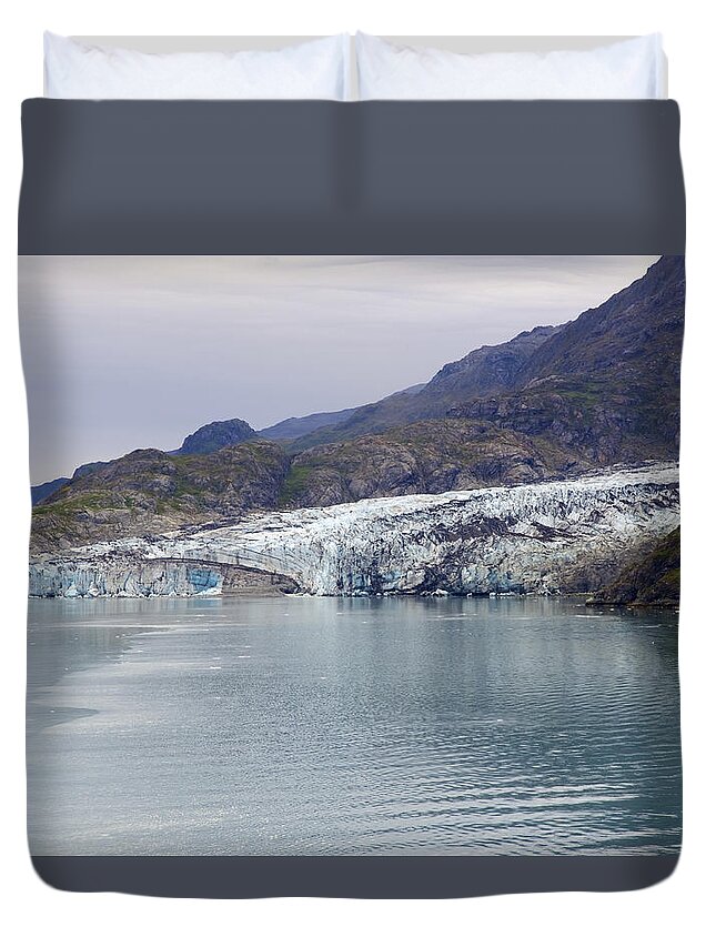 Glacier Duvet Cover featuring the photograph Lamplugh Glacier #2 by Richard J Cassato
