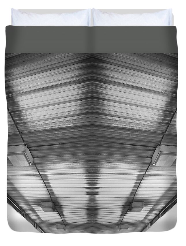 Angles Duvet Cover featuring the photograph Looking Up by Maggy Marsh