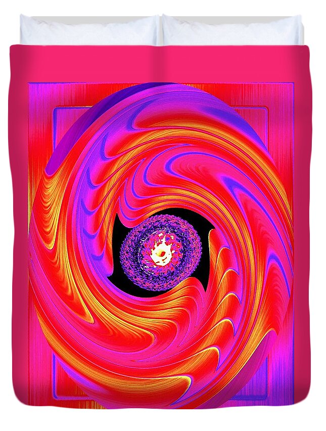 Abstract Duvet Cover featuring the digital art Luminous Energy 8 #1 by Will Borden
