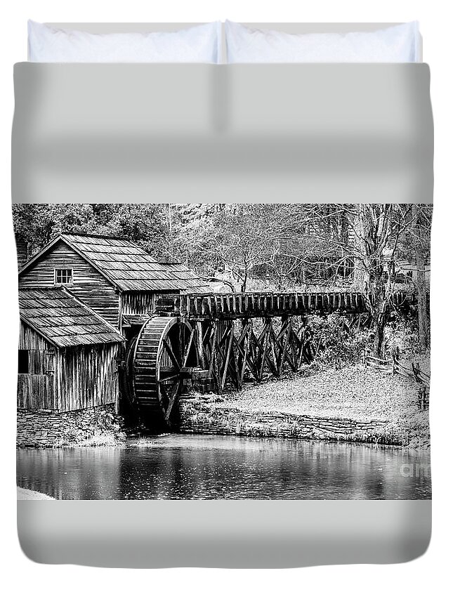 Mabry Mill Duvet Cover featuring the photograph Mabry Mill along the Blue Ridge Parkway #1 by Thomas R Fletcher