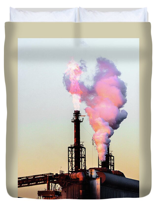 Buildings Duvet Cover featuring the photograph Making Steel #1 by Stewart Helberg