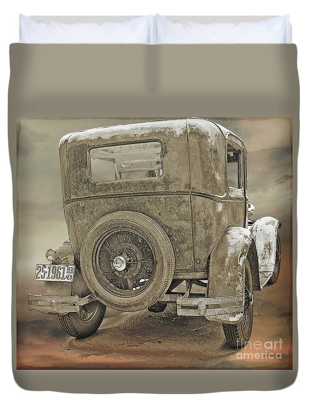 Model A Duvet Cover featuring the photograph Model A #1 by John Anderson