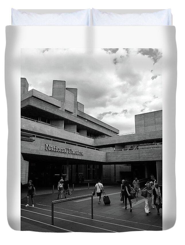 National Theater Duvet Cover featuring the photograph National theatre london #2 by Philip Openshaw