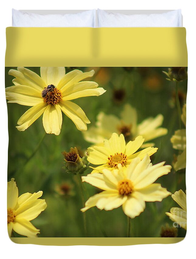 Yellow Duvet Cover featuring the photograph Nature's Beauty 63 by Deena Withycombe