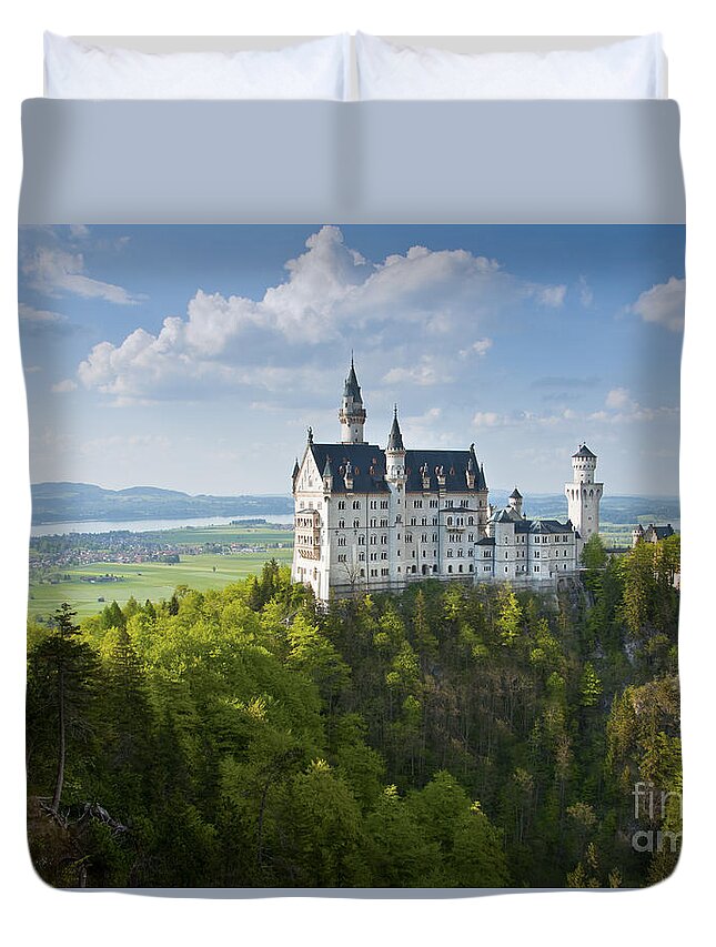 Bavaria Duvet Cover featuring the photograph Neuschwanstein Castle #1 by Andrew Michael