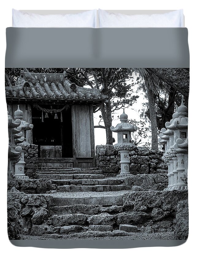 Japan Duvet Cover featuring the photograph Old Shrine #1 by Peteris Vaivars
