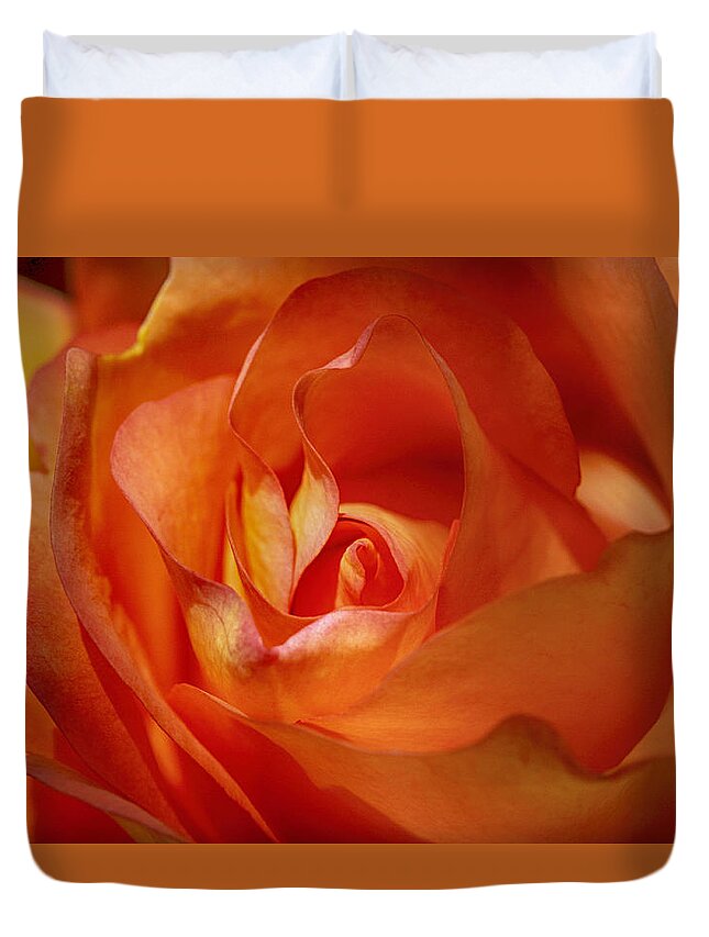 Orange Duvet Cover featuring the photograph Orange Passion #1 by Diana Haronis
