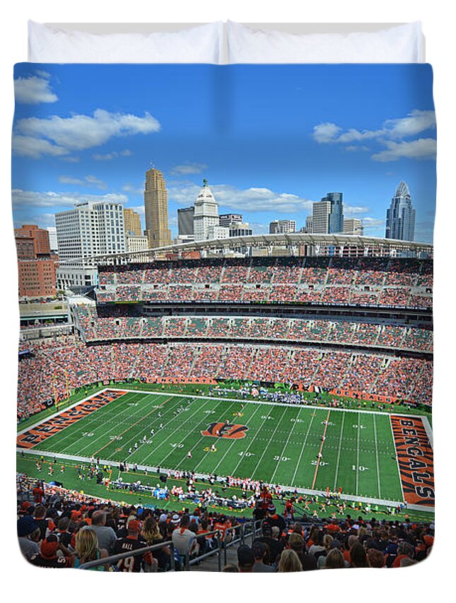 Mark Whitt Duvet Cover featuring the photograph Paul Brown Stadium - Cincinnati Bengals #1 by Mark Whitt