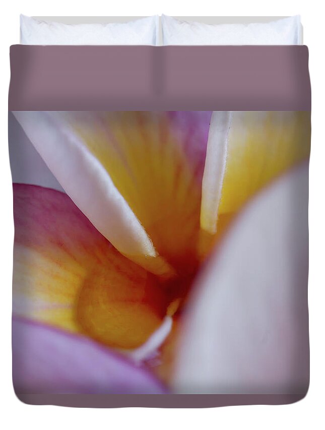 Plumeria Duvet Cover featuring the photograph Plumeria #1 by Roger Mullenhour