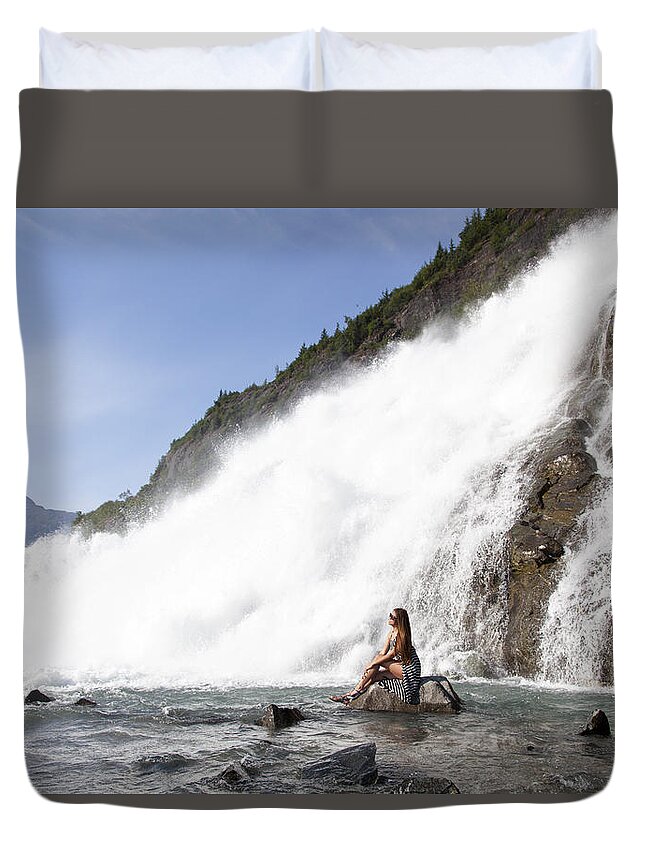 Girl Duvet Cover featuring the photograph Power Of Love #1 by Ramunas Bruzas