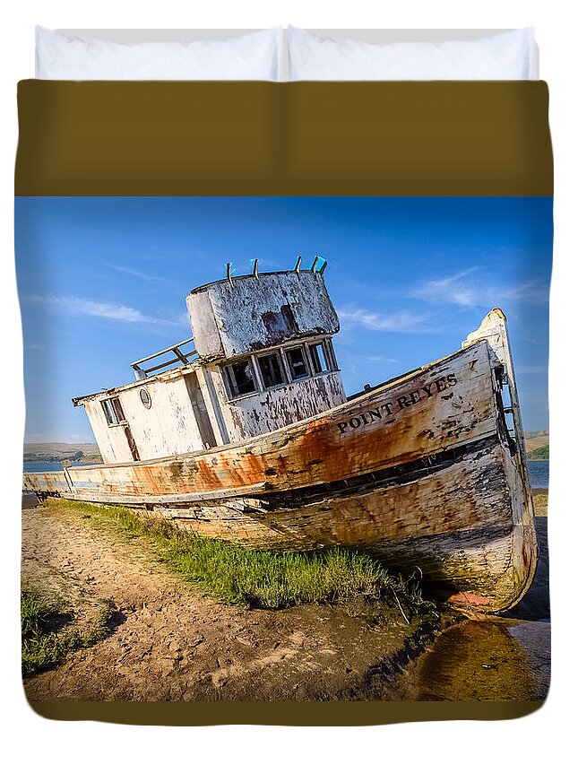 Pt Reyes Duvet Cover featuring the photograph Pt Reyes #1 by Mike Ronnebeck