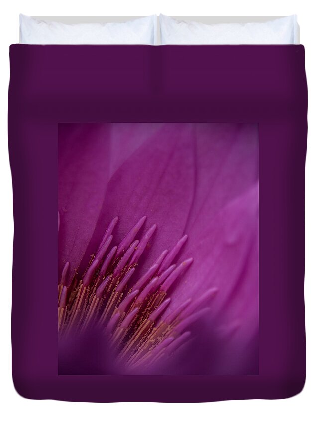 Flowers Duvet Cover featuring the photograph Purple Haze #1 by Stewart Helberg