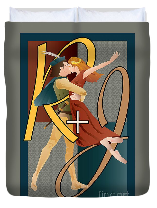 Romeo And Juliet Duvet Cover featuring the digital art Romeo and Juliet ballet #1 by Joe Barsin