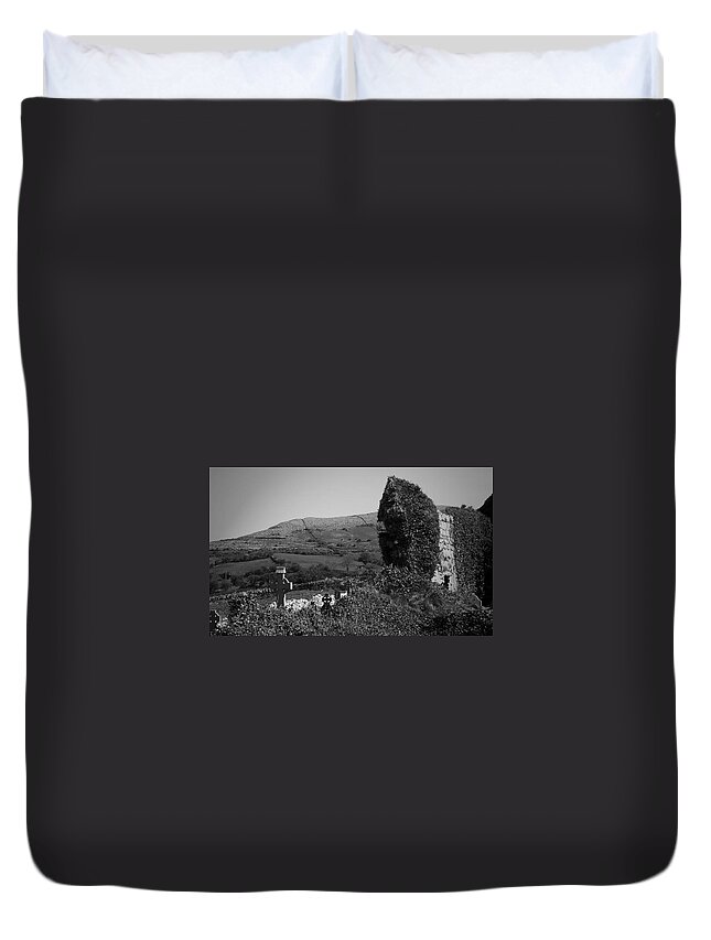 Irish Duvet Cover featuring the photograph Ruins in the Burren County Clare Ireland #1 by Teresa Mucha